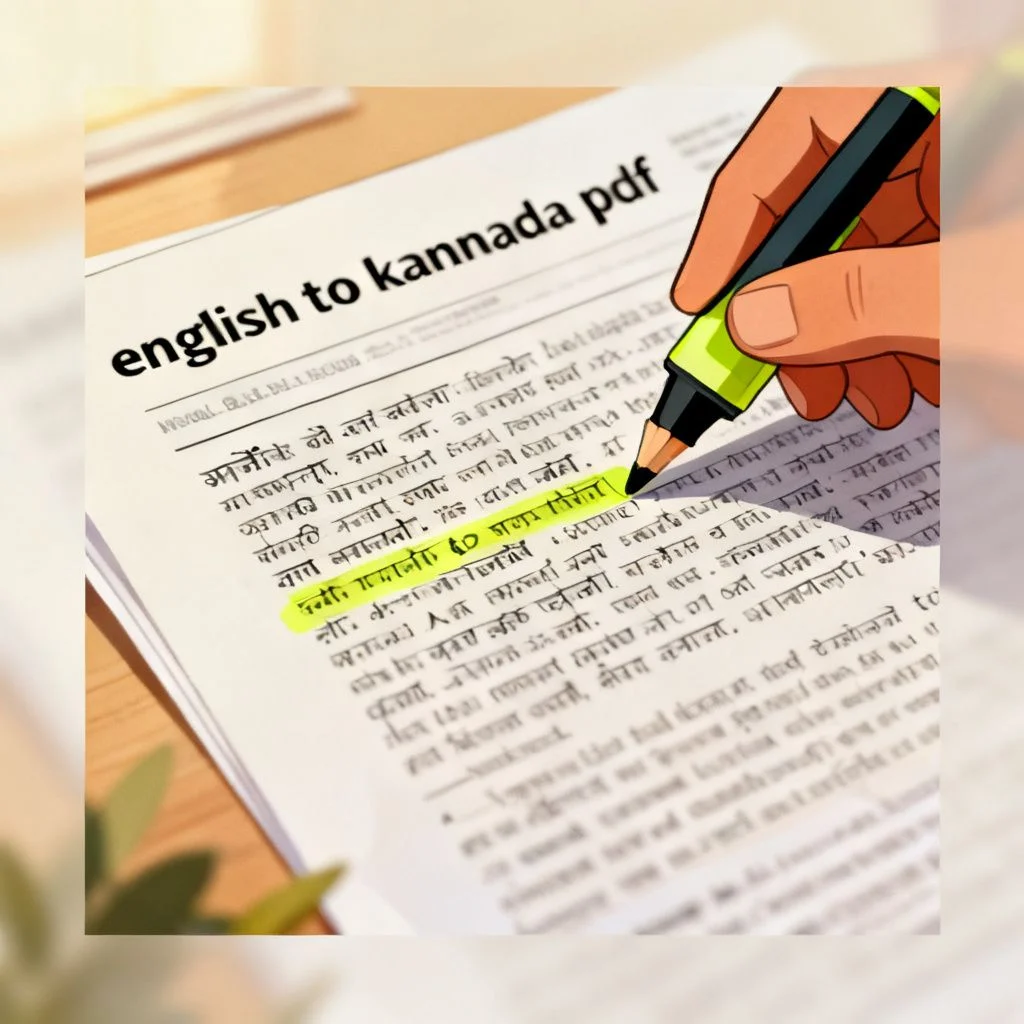 English to Kannada PDF: How to Translate and Save Documents Accurately illustration