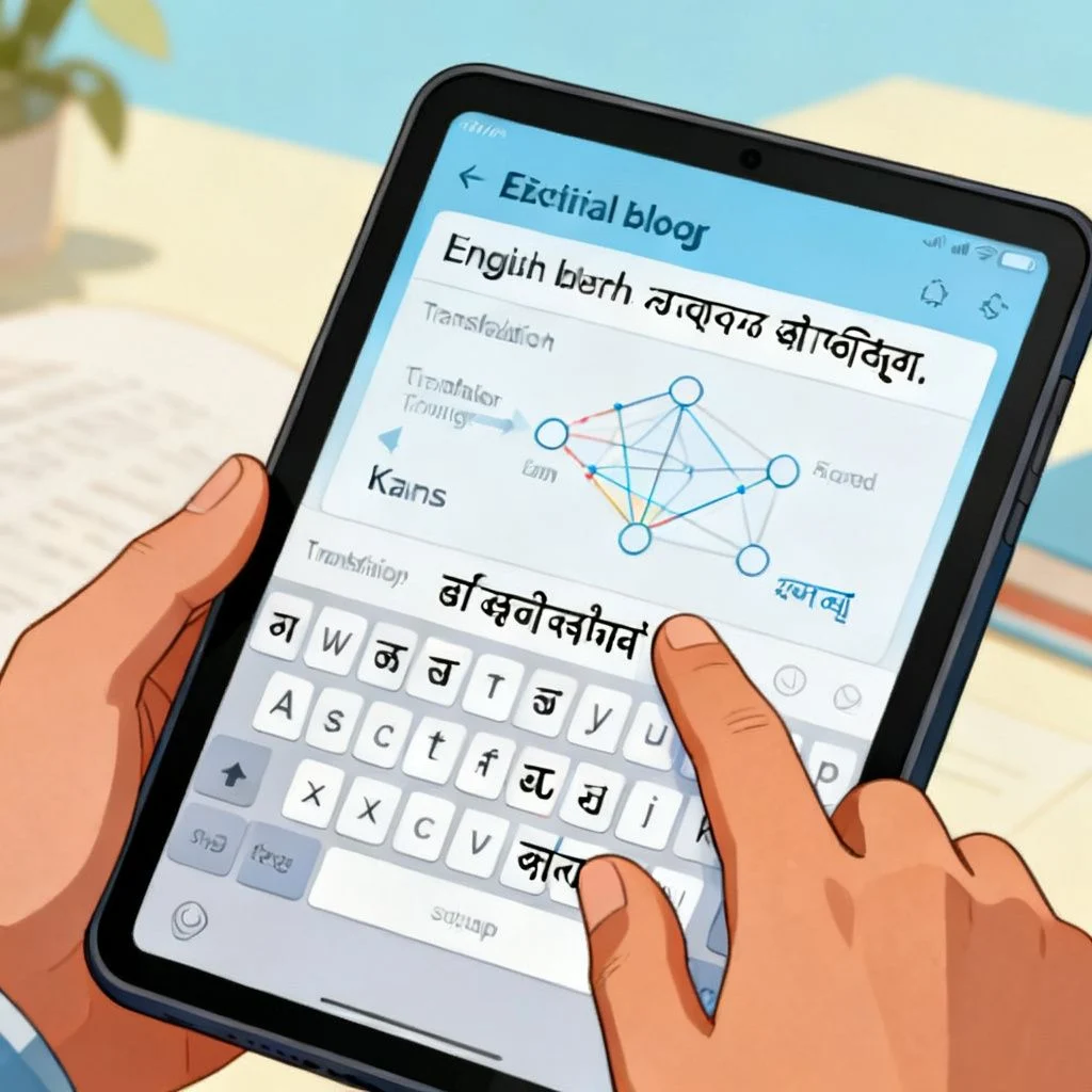 translate english to kannada text illustration