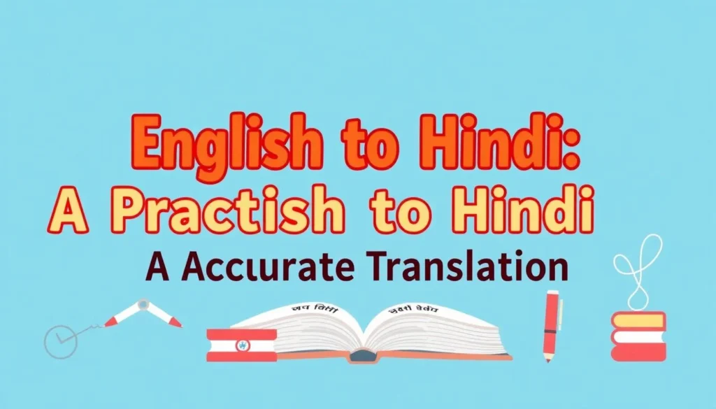english to hindi — English to Hindi: A Practical Guide to Accurate Translation