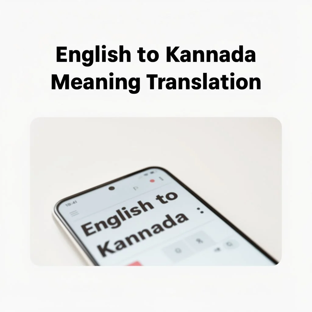 english to kannada meaning translation illustration