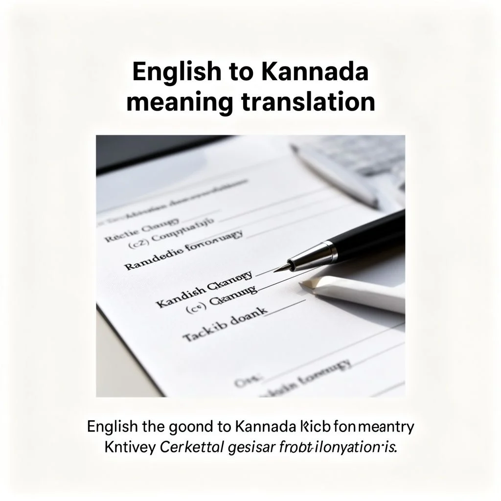 english to kannada meaning translation illustration