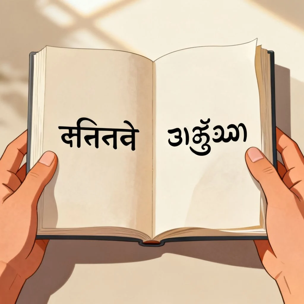 hindi to kannada words illustration