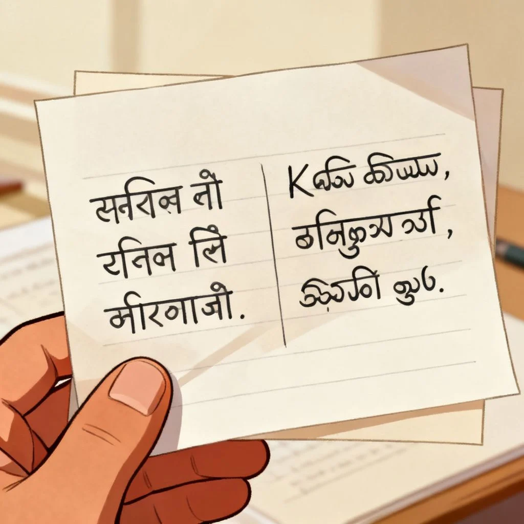 hindi to kannada words illustration