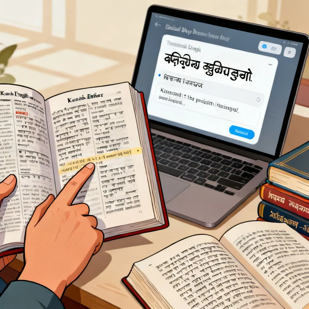 how to translate kannada into english illustration