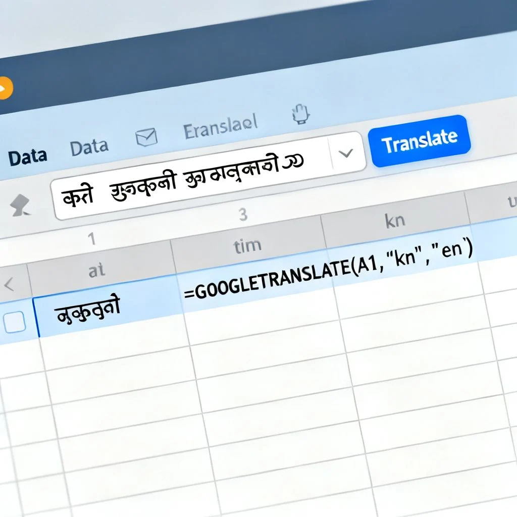 how to translate kannada to english in excel illustration