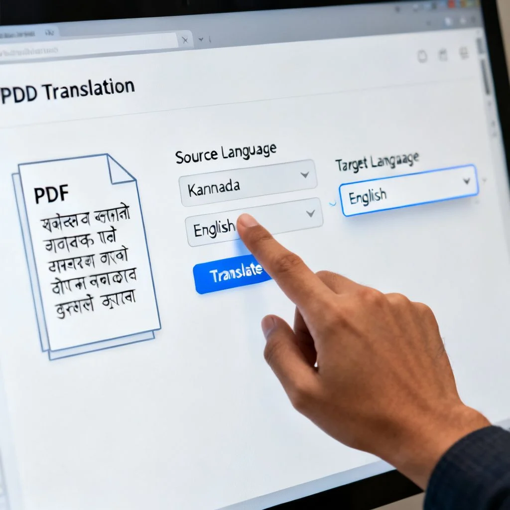 How to Translate PDF File from Kannada to English Free illustration