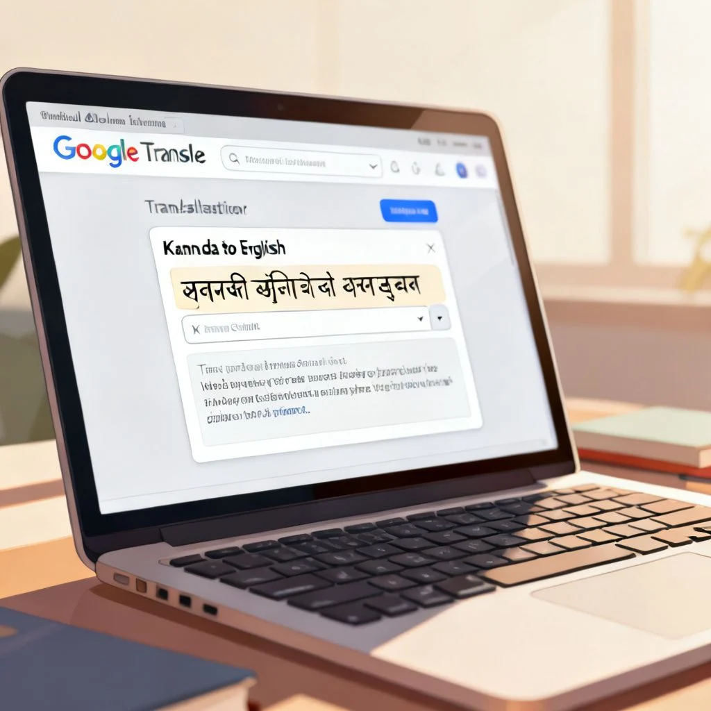 google translate kannada to english illustration
