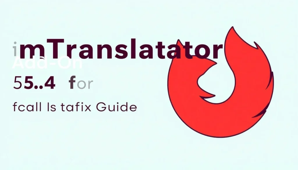 ImTranslator add on 5.4 for Firefox — ImTranslator Add On 5.4 for Firefox: Full Setup and Fix Guide