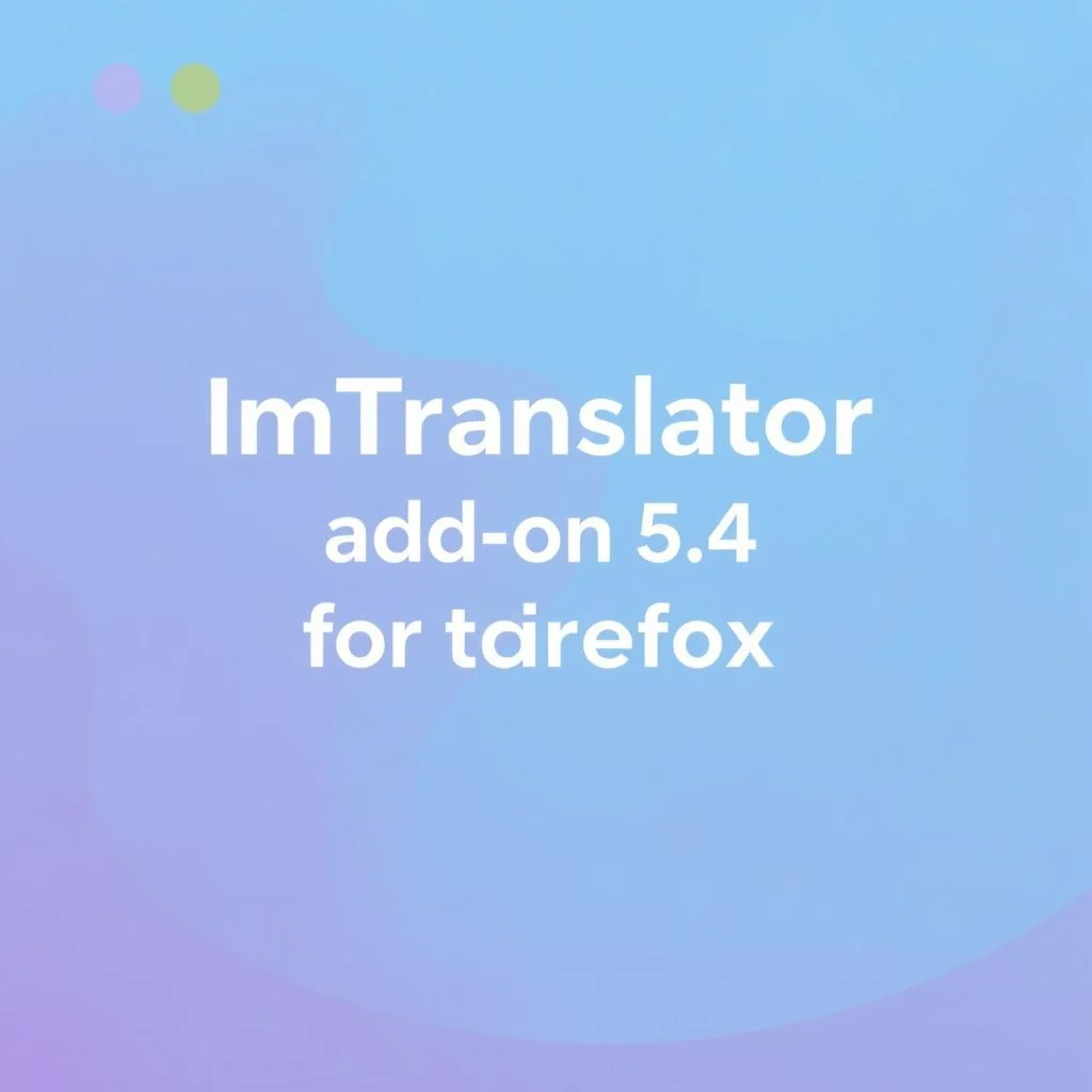 ImTranslator add on 5.4 for Firefox illustration